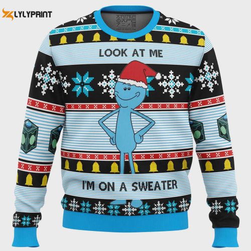 Get Festive with the Mr Meeseeks Ugly Christmas Sweater – Limited Edition Holiday Apparel