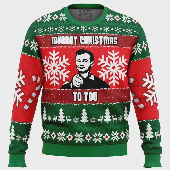 Get Festive With The Murray Christmas Bill Murray Ugly Sweater – Perfect Holiday Attire!