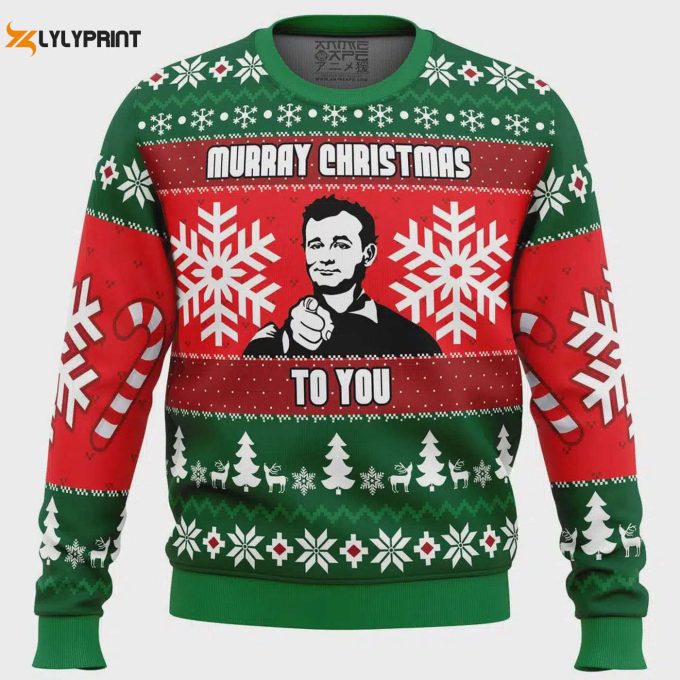 Get Festive With The Murray Christmas Bill Murray Ugly Sweater – Perfect Holiday Attire!