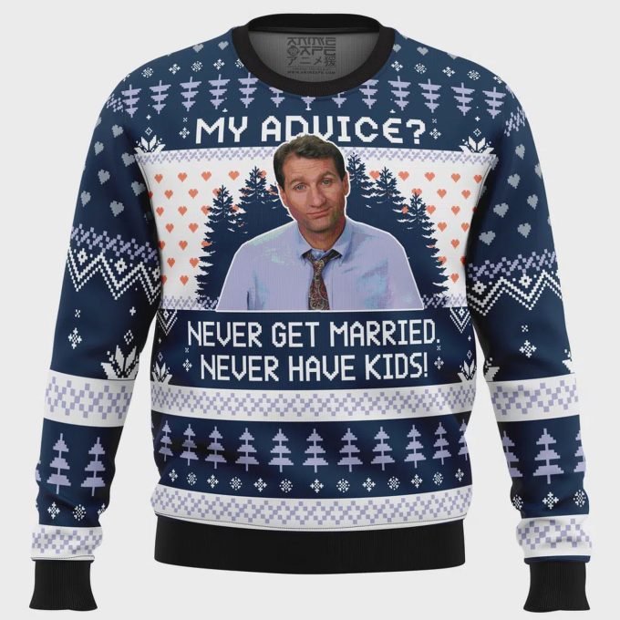 Get Festive With The Married With Children Ugly Christmas Sweater – Perfect For Holiday Fun! 2