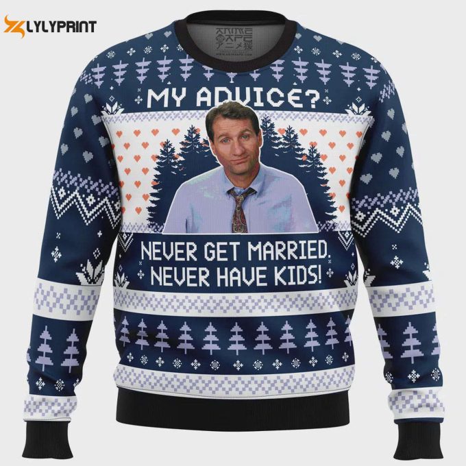 Get Festive With The Married With Children Ugly Christmas Sweater – Perfect For Holiday Fun! 1