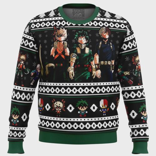 Get Festive with My Hero Academia s Top 3 Ugly Christmas Sweater – Limited Edition!