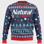 Get Festive with our Natural Light Beer Ugly Christmas Sweater – Perfect Holiday Attire!