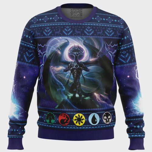 Nicol Bolas Magic the Gathering Ugly Christmas Sweater – Festive MTG Apparel for Fans!