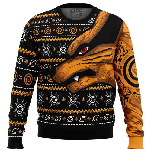 Get Festive with Nine Tails Mode Shippuden Christmas Sweater – Perfect Holiday Attire for Naruto Fans!