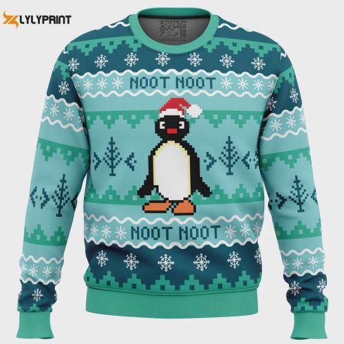 Noot Noot Pingu Ugly Christmas Sweater – Festive Apparel for a Fun and Quirky Holiday Season