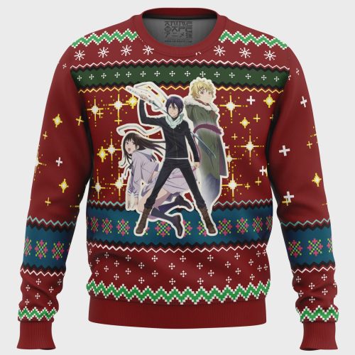 Get Festive with the Noragami Ugly Christmas Sweater – Limited Edition Anime-themed Holiday Apparel