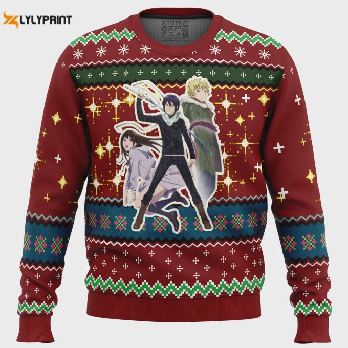 Get Festive With The Noragami Ugly Christmas Sweater – Limited Edition Anime-Themed Holiday Apparel