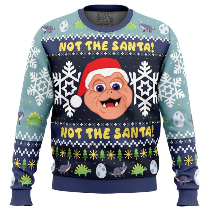 Get Festive With The Not The Santa Dinosaurs Ugly Christmas Sweater – Perfect For Holiday Parties!