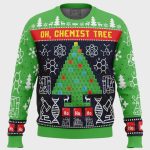 Get Festive with Oh Chemist Tree Science Ugly Christmas Sweater – Unique & Fun Holiday Apparel