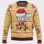 Get Festive with One Punch Chibi Saitama Ugly Christmas Sweater – Perfect Holiday Gift!