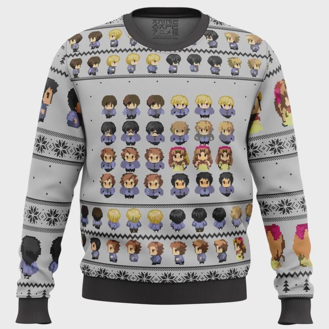 Ouran High School Host Club Ugly Christmas Sweater – Fun And Festive Sprites Design