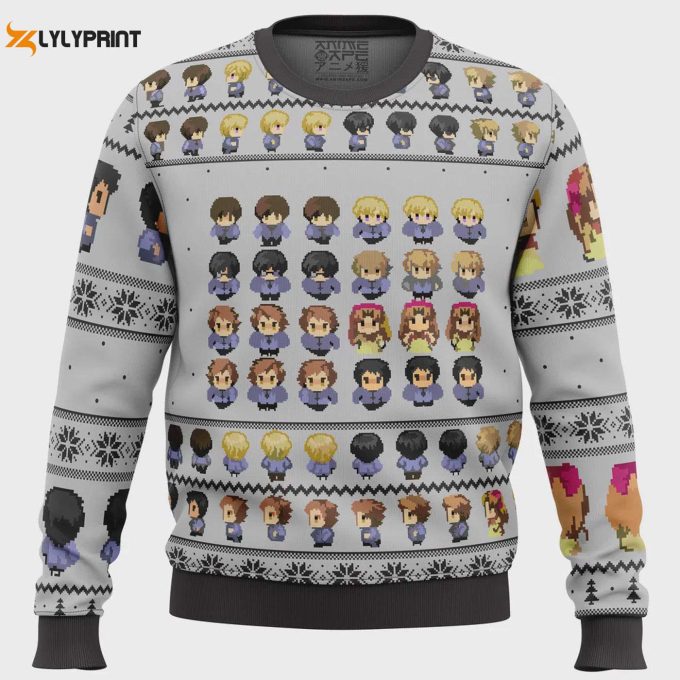 Ouran High School Host Club Ugly Christmas Sweater – Fun And Festive Sprites Design