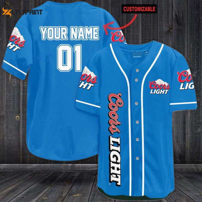 Personalized Coors Light Baseball Jersey 1