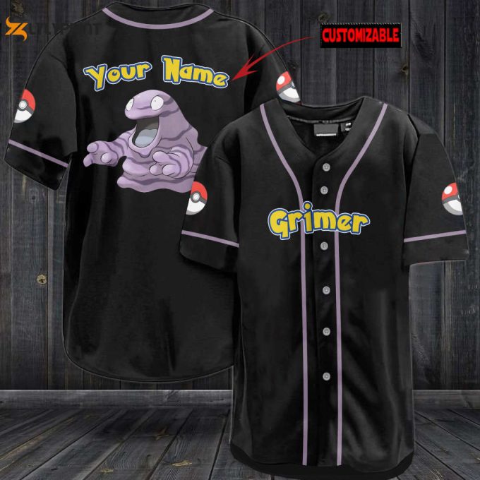 Personalized Grimer Baseball Jersey 1