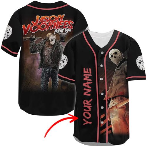 Personalized Jason Voorhees Baseball Jersey – Gift for Men Women – Gift for Men Women