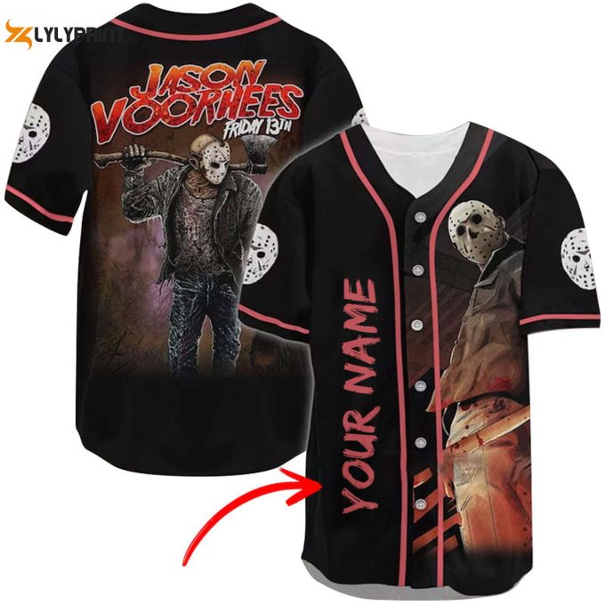 Personalized Jason Voorhees Baseball Jersey - Gift For Men Women - Gift For Men Women 1