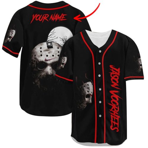 Personalized Jason Voorhees Moonlight Baseball Jersey – Gift for Men Women – Gift for Men Women