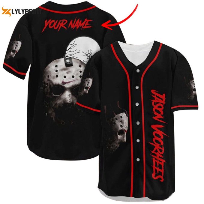 Personalized Jason Voorhees Moonlight Baseball Jersey - Gift For Men Women - Gift For Men Women 1