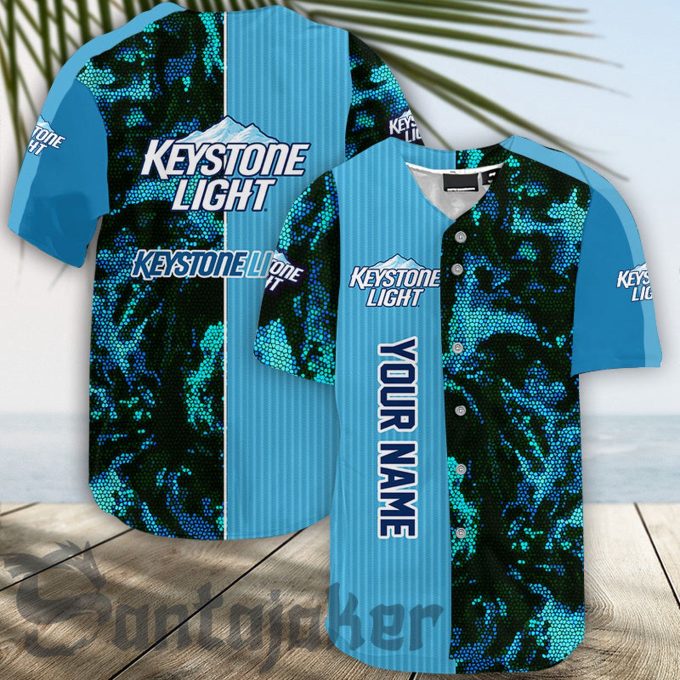 Personalized Keystone Light Galaxy Mosaic Baseball Jersey – Gift For Men Women – Gift For Men Women