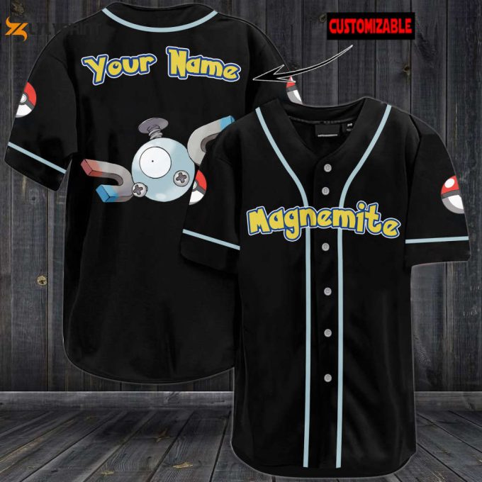 Personalized Magnemite Baseball Jersey 1