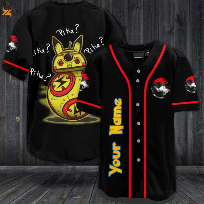 Personalized Pika? Pika? Pika? Pika? Baseball Jersey 1