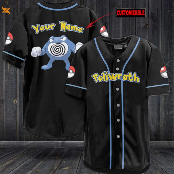 Personalized Poliwrath Baseball Jersey 1