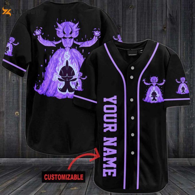 Personalized Purple Pokemon Baseball Jersey 1