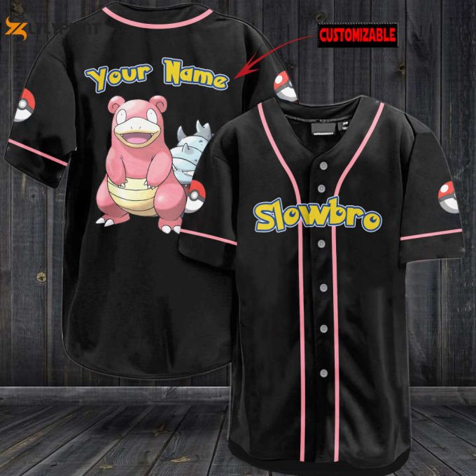 Personalized Slowbro Baseball Jersey 1