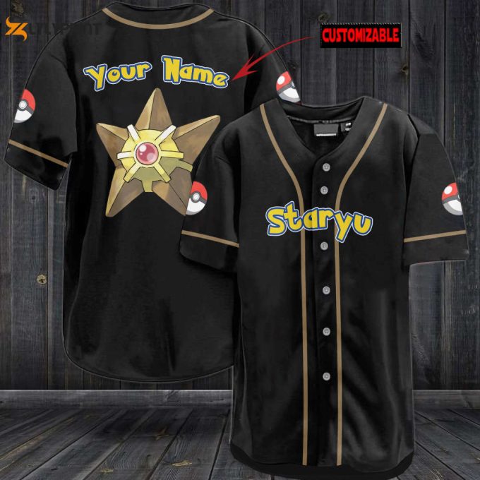 Personalized Staryu Baseball Jersey 1