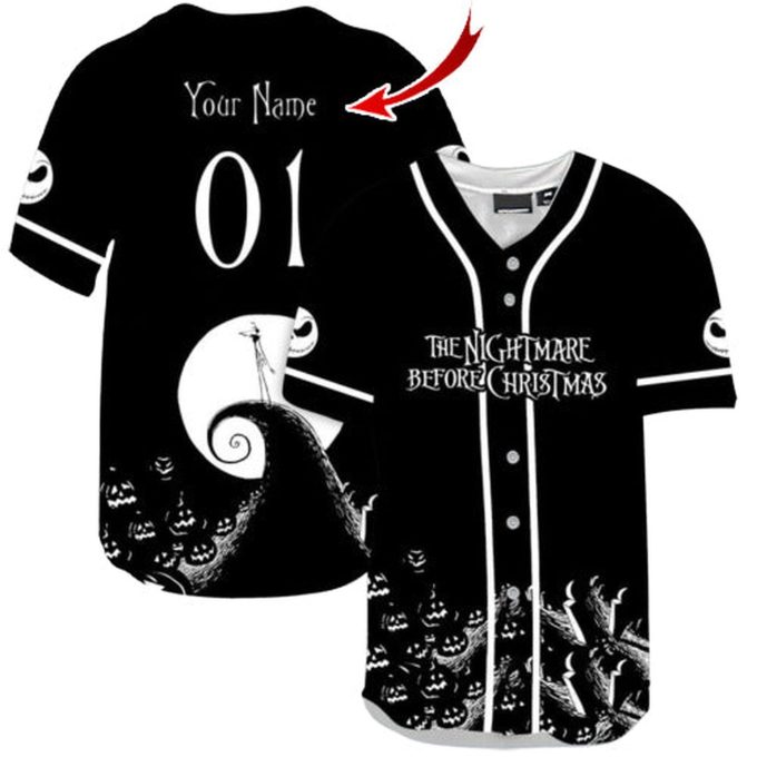 Personalized The Nightmare Before Christmas Baseball Jersey – Gift For Men Women – Gift For Men Women