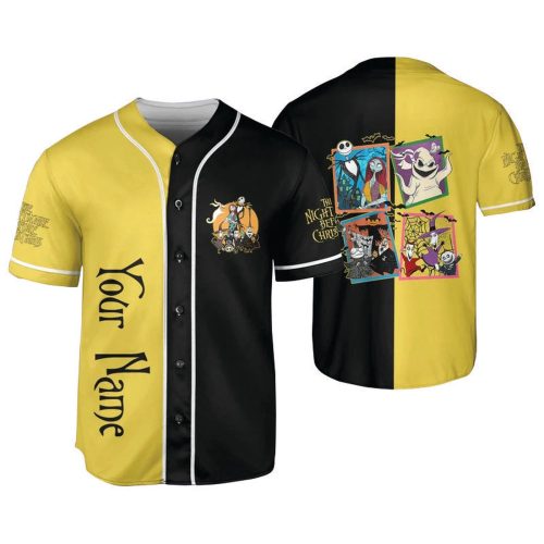 Personalized The Nightmare Before Christmas Characters Baseball Jersey – Gift for Men Women – Gift for Men Women