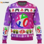 Get Festive with the Playstation Neon Ugly Christmas Sweater – Perfect Gaming Holiday Apparel