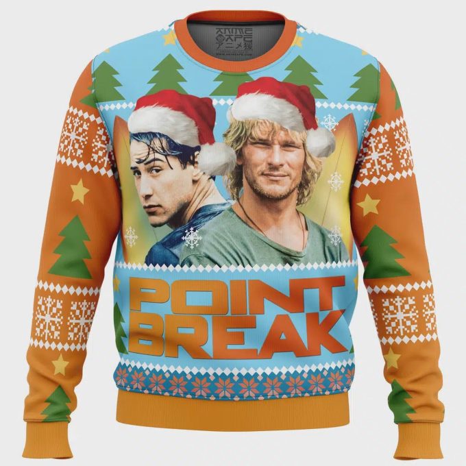 Rock The Holidays With Point Break Ugly Christmas Sweater – Festive &Amp; Unique Attire For A Memorable Season!