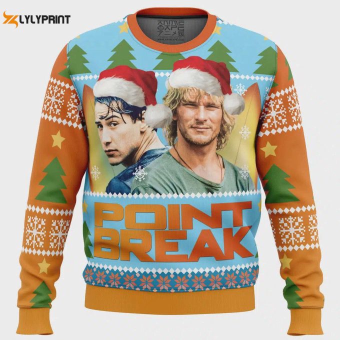 Rock The Holidays With Point Break Ugly Christmas Sweater – Festive &Amp;Amp; Unique Attire For A Memorable Season!