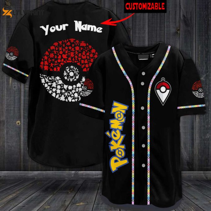 Pokemon Baseball Jersey - Poke Ball Design: Perfect Gift For Men &Amp;Amp; Women 1