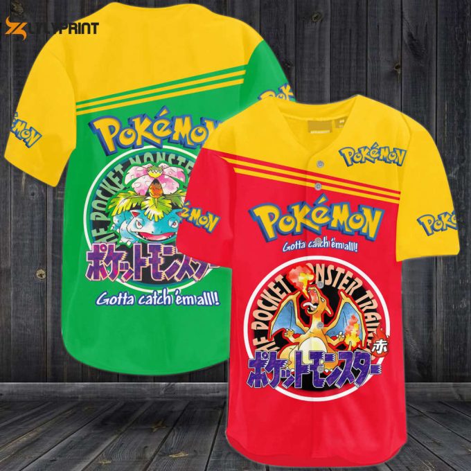 Pokemon Gotta Catch 'Em All Baseball Jersey 1