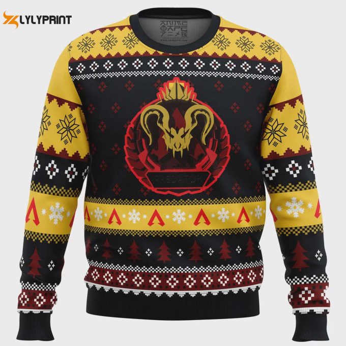 Get Festive With The Predator Rank Apex Legends Ugly Christmas Sweater – Limited Edition!