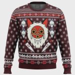 Get Festive with Princess Mononoke Ugly Christmas Sweater – Perfect Holiday Attire for Anime Fans!