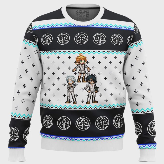 Get Festive With Promised Neverland Sprites Ugly Christmas Sweater – Limited Edition Anime-Inspired Holiday Apparel