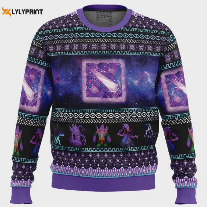 Get Festive With Radiant Dota 2 Ugly Christmas Sweater - Perfect Holiday Gift For Gamers! 1