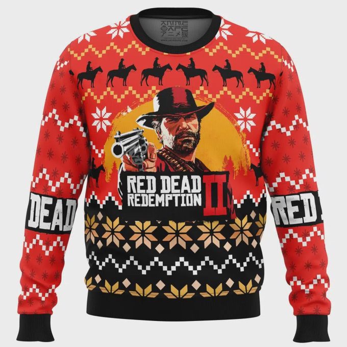 Get Festive With Red Dead Redemption Ugly Christmas Sweater – Limited Edition Gamer S Apparel