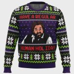 Get Festive with Regular Human Holiday Ugly Christmas Sweater from What We Do In The Shadows