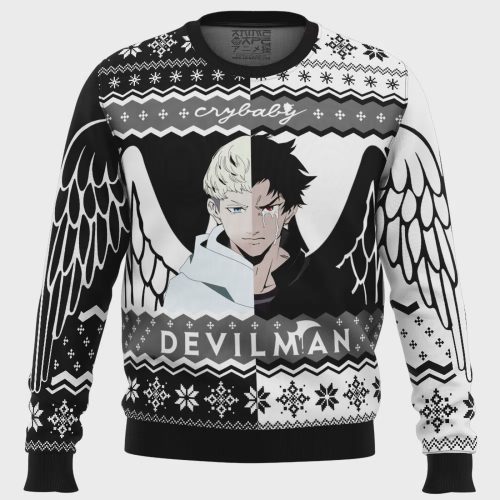 Get Festive with Rival Devilman Crybaby Ugly Christmas Sweaters – Limited Edition Anime Apparel