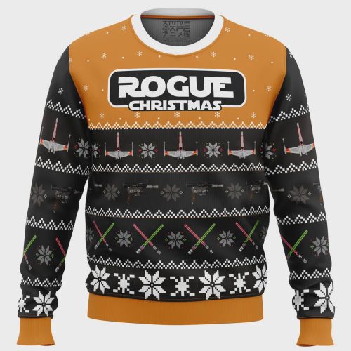 Get Festive with the Rogue Christmas Star Wars Ugly Christmas Sweater – Perfect for Sci-Fi Fans!