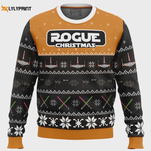 Get Festive with the Rogue Christmas Star Wars Ugly Christmas Sweater – Perfect for Sci-Fi Fans!