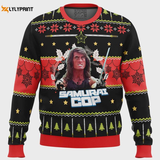 Get Festive With The Samurai Cop Ugly Christmas Sweater – Limited Edition Holiday Attire