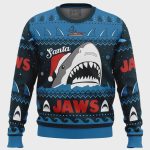 Get Festive with Santa Jaws Ugly Christmas Sweater – Perfect Holiday Gift!