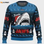 Get Festive with Santa Jaws Ugly Christmas Sweater – Perfect Holiday Gift!