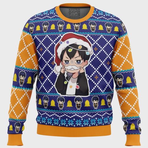 Get Festive with Santa Tobio Haikyuu Ugly Christmas Sweater – Perfect Holiday Gift for Anime Fans!